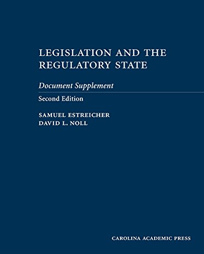 Beispielbild fr Legislation and the Regulatory State Document Supplement zum Verkauf von Better World Books