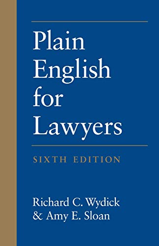 Beispielbild fr Plain English for Lawyers zum Verkauf von Books From California