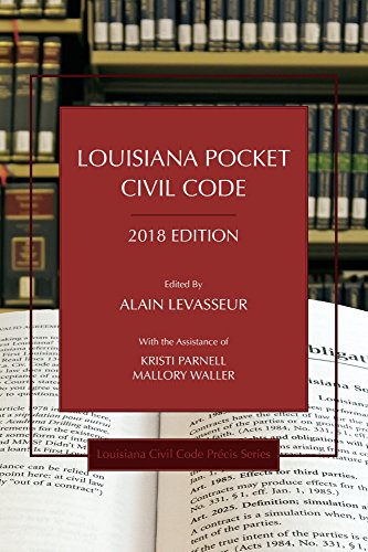 Beispielbild fr Louisiana Pocket Civil Code, 2018 Edition zum Verkauf von ThriftBooks-Dallas