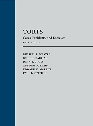 Beispielbild fr Torts : Cases, Problems, and Exercises zum Verkauf von Better World Books