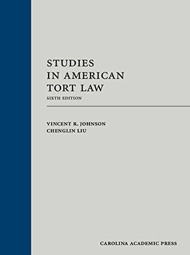 Beispielbild fr Studies in American Tort Law zum Verkauf von BooksRun