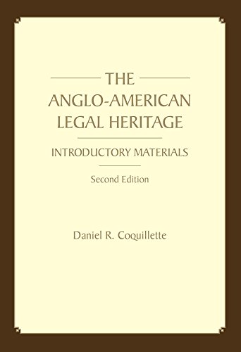 Stock image for The Anglo-american Legal Heritage: Introductory Materials for sale by Revaluation Books
