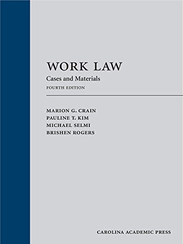 Beispielbild fr Work Law: Cases and Materials zum Verkauf von BooksRun