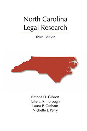 Beispielbild fr North Carolina Legal Research, Third Edition zum Verkauf von Facetextbooks