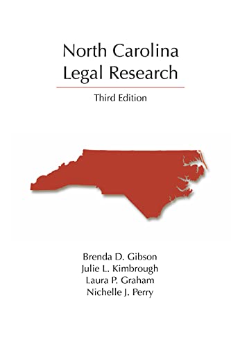 Stock image for North Carolina Legal Research (Legal Research Series) for sale by GF Books, Inc.