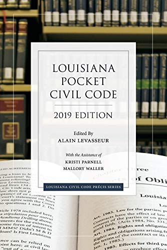 Beispielbild fr Louisiana Pocket Civil Code, 2019 Edition (Louisiana Civil Code Precis) zum Verkauf von Textbooks_Source