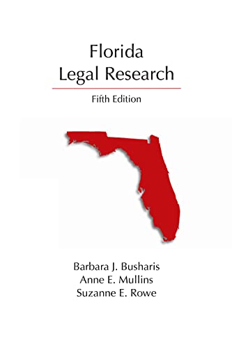 Beispielbild fr Florida Legal Research (Legal Research Series) zum Verkauf von BooksRun