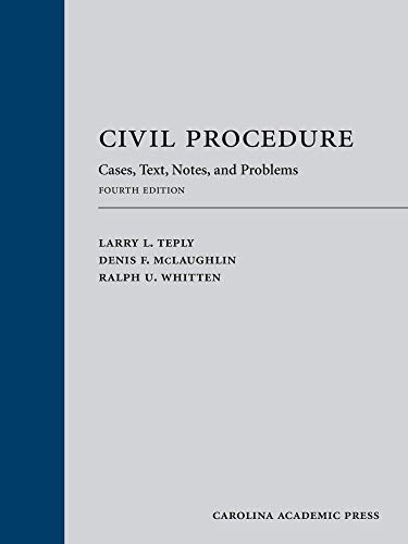 Beispielbild fr Civil Procedure: Cases, Text, Notes, and Problems zum Verkauf von BooksRun