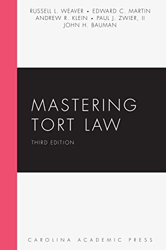 Stock image for Mastering Tort Law (Mastering Series) for sale by SecondSale