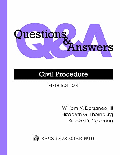 Stock image for Questions & Answers: Civil Procedure (Questions & Answers Series) for sale by BooksRun