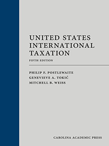 Beispielbild fr United States International Taxation (Graduate Tax Series) zum Verkauf von BooksRun