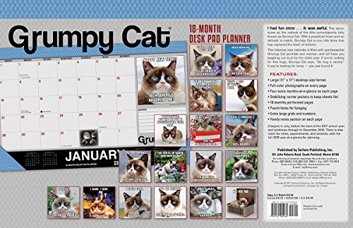 Beispielbild fr Grumpy Cat 2018 Desk Pad Planner Calendar (CD0296) zum Verkauf von CreativeCenters