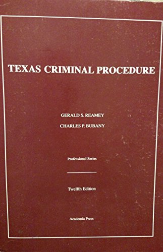 Imagen de archivo de Texas Criminal Procedure a la venta por HPB-Red