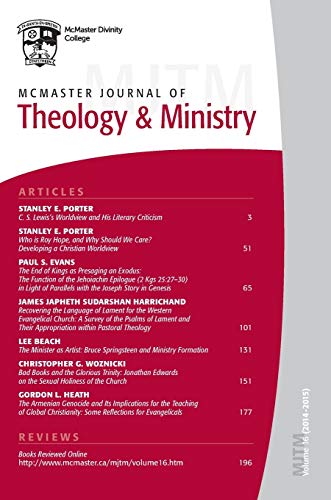 Stock image for McMaster Journal of Theology and Ministry Volume 16, 20142015 for sale by PBShop.store US