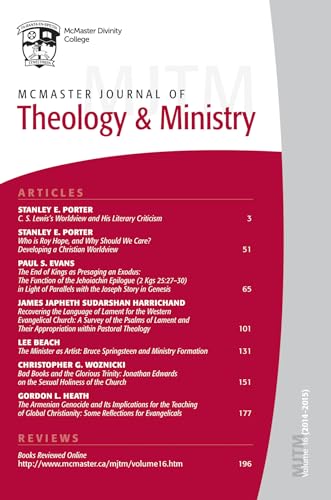 9781532602962: Mcmaster Journal of Theology and Ministry 2014-2015: Volume 16, 2014-2015