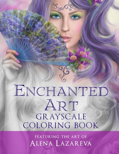 Stock image for Enchanted Art Grayscale Coloring Book: For Grown-Ups, Adult Relaxation for sale by WorldofBooks
