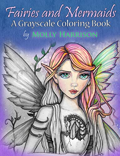 Stock image for Fairies and Mermaids: A Grayscale Coloring Book for sale by Jenson Books Inc