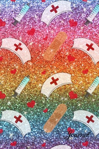 Stock image for Journal: Rainbow glitter nurse hats hearts notebook for sale by Revaluation Books