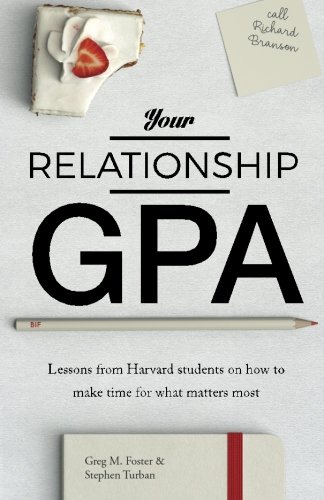 Stock image for Your Relationship GPA: Lessons from Harvard students on how to make time for what matters most for sale by ThriftBooks-Dallas