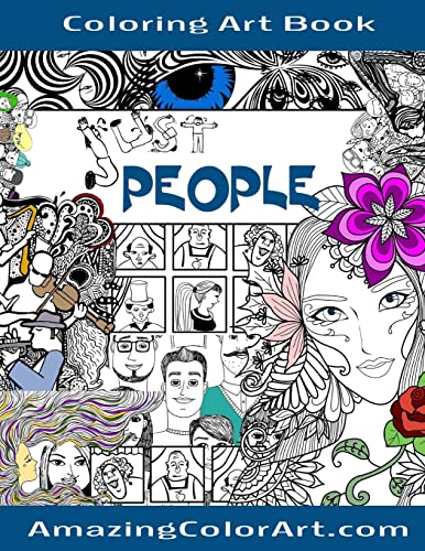 Stock image for Just People - Coloring Art Book: Coloring Book for Adults Featuring Fun-Filled Illustrations of Interesting People [Soft Cover ] for sale by booksXpress