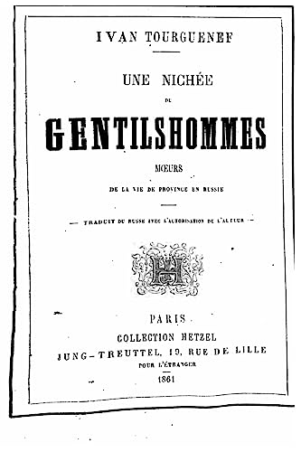 Stock image for Une niche de gentilshommes, moeurs de la vie de province en Russie (French Edition) for sale by Lucky's Textbooks