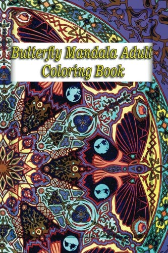 Imagen de archivo de butterfly mandala adult coloring book: mandala coloring book: Volume 1 (coloring for grown ups) a la venta por Revaluation Books