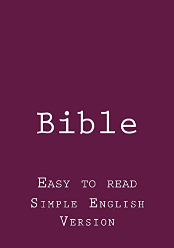 Imagen de archivo de Bible: Easy to read - simple English version a la venta por GoldenWavesOfBooks