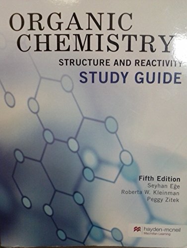 Imagen de archivo de Organic Chemistry: Structure and Reactivity Study Guide a la venta por HPB-Red