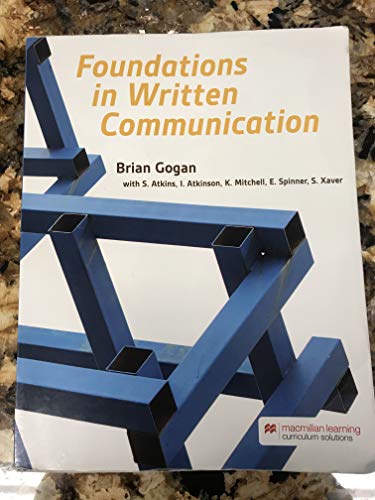 Stock image for Foundations in Written Communication[ENG 1050] for sale by BooksRun