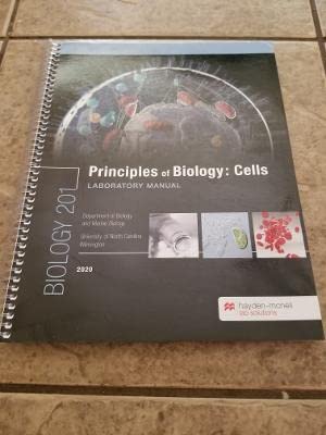 Beispielbild fr PRIN.OF BIOLOGY:CELLS-LAB.MAN. >CUSTOM< zum Verkauf von GreatBookPrices