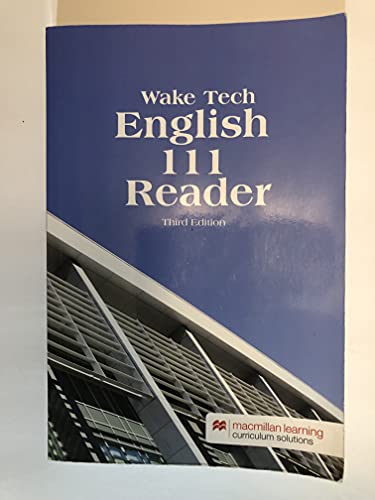 Beispielbild fr Wake Tech English 111 Reader Third Edition zum Verkauf von BooksRun