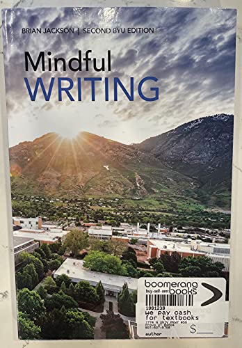 Imagen de archivo de Mindful Writing 2nd BYU Edition 2021 a la venta por Jenson Books Inc