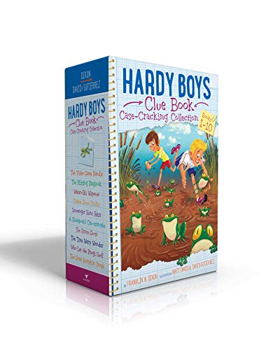 Stock image for Hardy Boys Clue Book Case-Cracking Collection: The Video Game Bandit; The Missing Playbook; Water-Ski Wipeout; Talent Show Tricks; Scavenger Hunt . Let the Frogs Out?; The Great Pumpkin Smash for sale by Follow Books