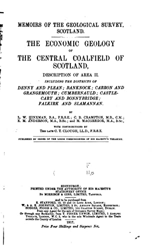 9781534798441: The Economic Geology of the Central Coalfield of Scotland