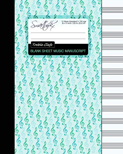 Beispielbild fr Blank Sheet Music: Music Manuscript Paper / Staff Paper / Musicians Notebook [ Book Bound (Perfect Binding) * 12 Stave * 100 pages * Large * Treble Clefs ] (Composition Books - Music Manuscript Paper) zum Verkauf von Revaluation Books