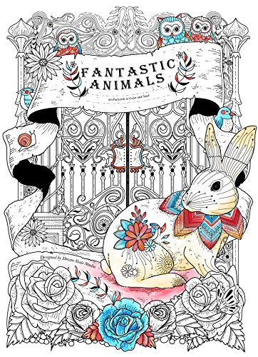 9781534858114: Fantastic Animals: An adult coloring book with stress relieving animal designs