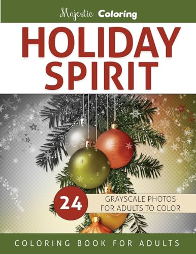 Stock image for Holiday Spirit: Grayscale Coloring Book for Adults for sale by Save With Sam