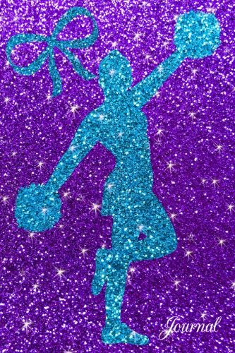 9781535346689: Journal: Faux purple glitter blue glitter bow cheerleader notebook