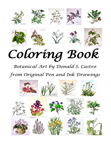 9781535347808: Botanical Art Coloring Book: Fine Art from Original Pen & Ink Drawings: Volume 1