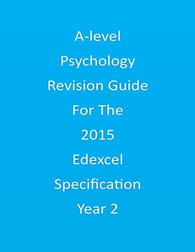 Beispielbild fr A-level Psychology Revision Guide For The Edexcel 2015 Specification Year 2 zum Verkauf von WorldofBooks