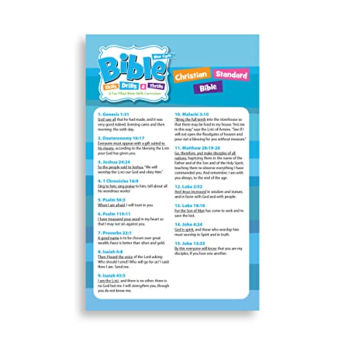 9781535918176: Bible Skills Drills and Thrills: Blue Cycle - CSB Verse Cards: A Fun Filled Bible Skills Curriculum