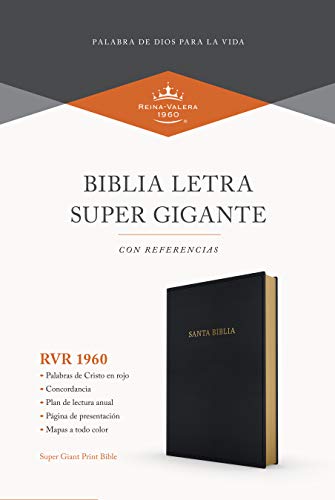 Stock image for RVR 1960 Biblia letra sper gigante, negro imitacin piel (Spanish Edition) for sale by Ergodebooks