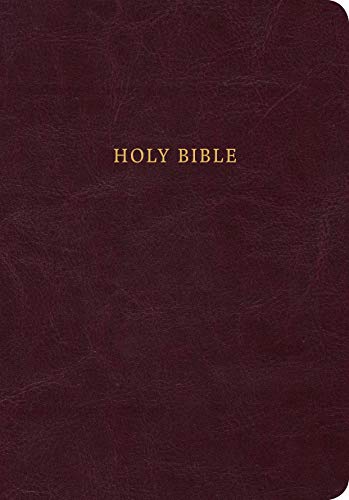 Stock image for KJV Large Print Compact Reference Bible, Burgundy LeatherTouch, Red Letter, Ribbon Marker, Smythe-Sewn, Two-Column Text, Concordance, Full-Color Maps, Easy-to-Read Font Size for sale by Big River Books