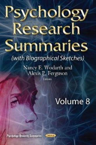 9781536138757: Psychology Research Summaries: Volume 8