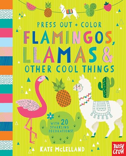 Imagen de archivo de Press Out and Color: Flamingos, Llamas Other Cool Things (Press Out + Color) a la venta por Goodwill of Colorado