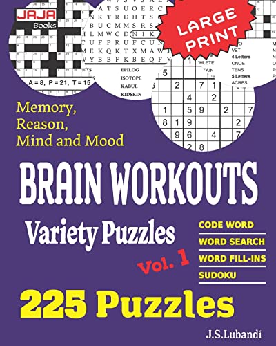Stock image for Brain Workouts Variety Puzzles (225 Mixed Puzzles in Large Print for Effective Brain Exercise.) for sale by SecondSale