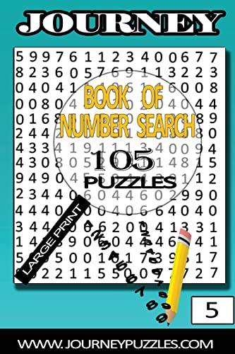 Imagen de archivo de Number Search Puzzles: 105 Puzzles in large 20pt font (volume 5) (journey number search puzzles) a la venta por Save With Sam