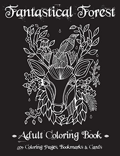 Stock image for Fantastical Forest Adult Coloring Book: 50+ Coloring Pages, Bookmarks & Cards for sale by Revaluation Books