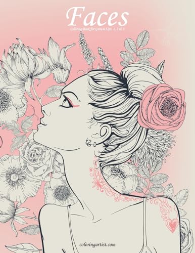 Stock image for Faces Coloring Book for Grown-Ups 1; 2 & 3 for sale by Ria Christie Collections