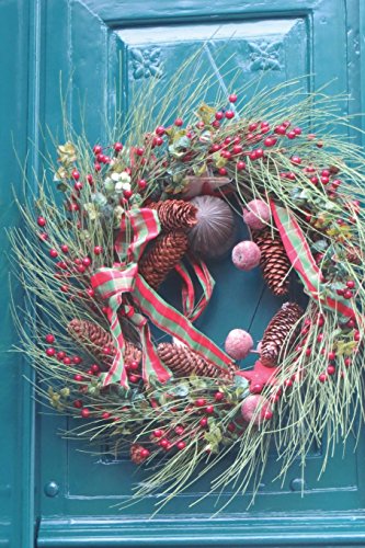 9781537778419: Christmas Wreath on Door Journal: 150 page lined notebook/diary